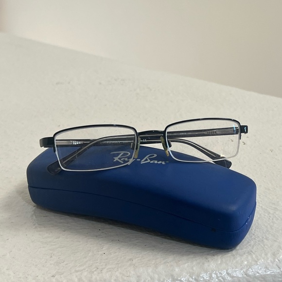 Burberry Black Metal Half Rim Rectangular‎ Glasses Italy - Picture 1 of 10